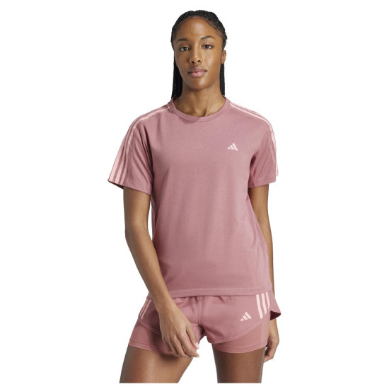 Adidas Γυναικεία κοντομάνικη μπλούζα Own the Run 3-Stripes Tee